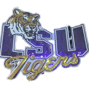 LSU Sequin Patch for Clothes and Accessories