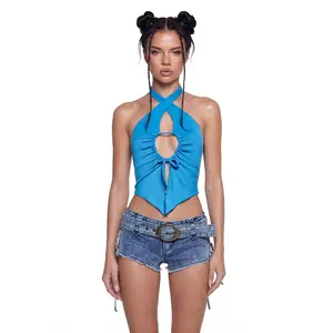 Party Balance Halter Top - Blue