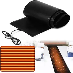 1 Piece 13 Inch x 5 Feet Heated Snow Melting Mat Suitable for Roofs, Driveways, and Walkways - Waterproof, Non-Slip, Energy-Saving, Outdoor Electric Snow Removal Mat