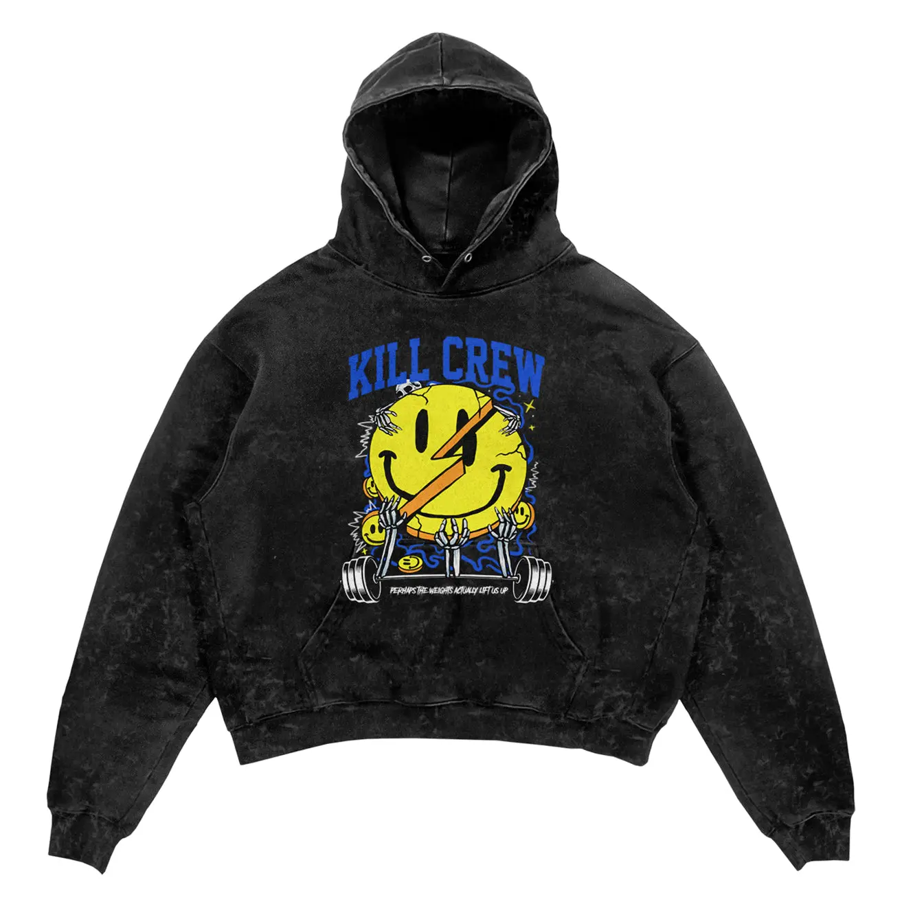 Kill Crew Oversized Lux Weights Lift Us Up Hoodie Cotton Fit Soft Sweatshirts Tops Pullover Comfort Long Sleeve