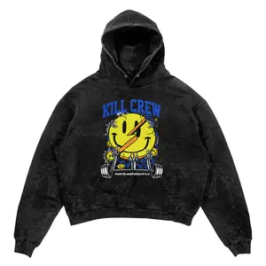 Kill Crew Oversized Lux Weights Lift Us Up Hoodie Cotton Fit Soft Sweatshirts Tops Pullover Comfort Long Sleeve