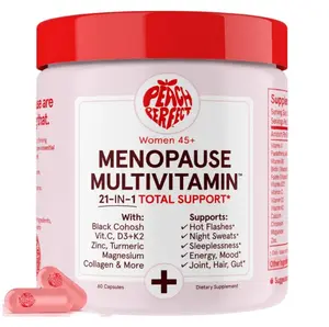 Menopause Multivitamin | 21 Vitamins for Women 45+ | Black Cohosh, Ashwagandha, Vitamin D3+K2, Probiotics & Collagen | Support for Hot Flashes, Mood Swings, Joint & Skin Health | 30 SVG