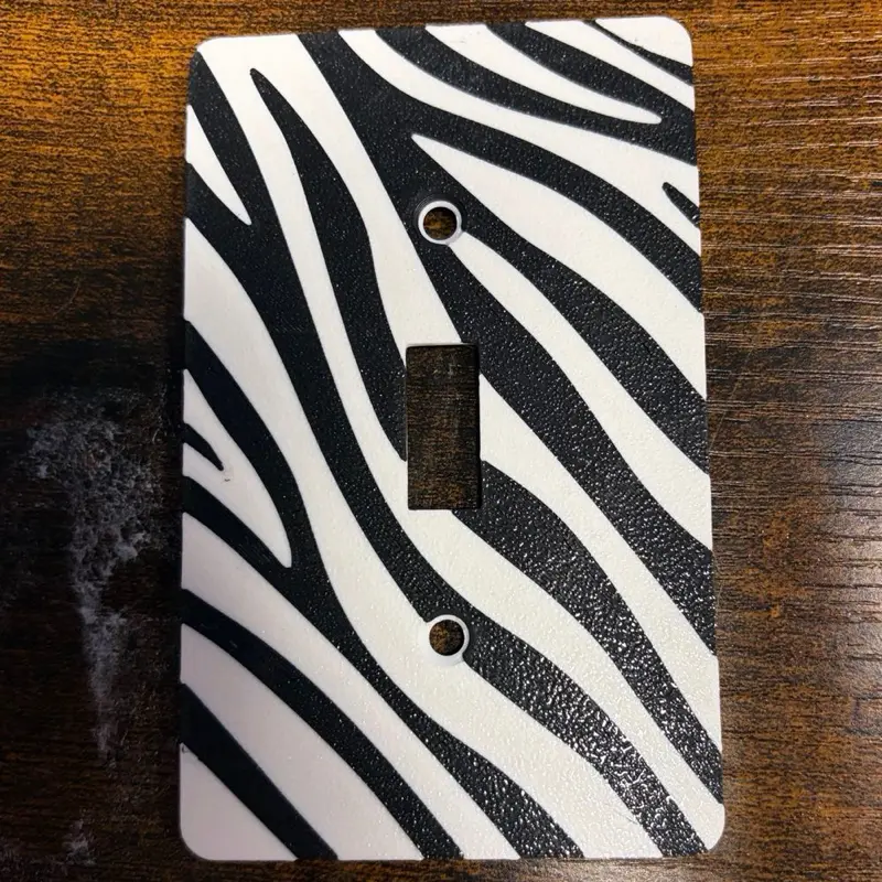 Durable Zebra Wall Light Switch Cover, Indoor Electrical Switch Accessory for Home Improvement Projects