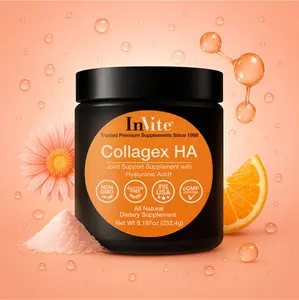 InVite Collagex HA Hydrolyzed Collagen with Hyaluronic Acid, Grape Seed Extract, Boswellia & Turmeric Root Non-GMO Gluten Free USA Made Joint Support Supplement