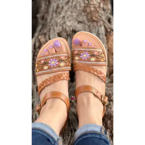 Catalina - Trenzita Women Sandal Summer Leather sparkly chanclas school