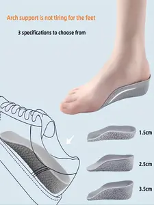 2pcs Invisible Height Increasing Shoe Inserts for Men & Women, Available in 1.5cm, 2.5cm, 3.5cm Elevations, Comfortable Hidden Arch Design