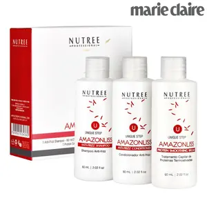 Amazonliss﻿ ﻿Keratin Unique Step Set 2.02 Fl.oz Conditioner Haircare Shampoo Smooth Frizz Shea Comfort