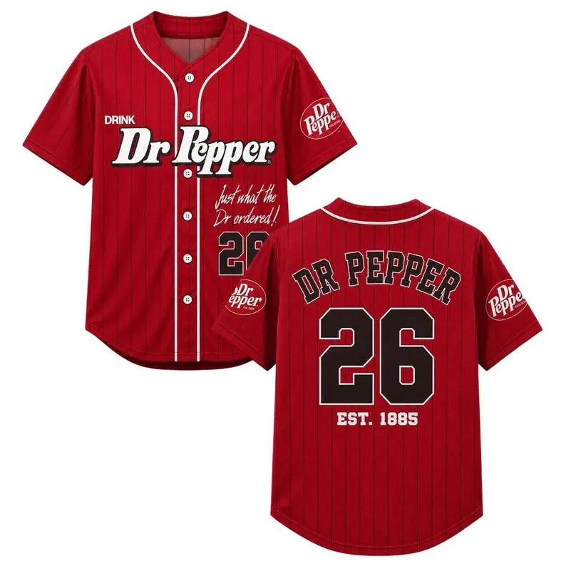 [SALE 50% OFF] Just What The Pepper Inspired Baseball Jersey Shirt Soda Favorite Fan Jersey Sport Apparel Gift