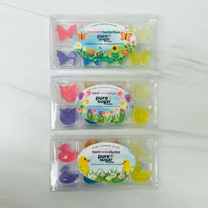 SPRING HARD CANDY 3-PACK BUNDLE - DUCKS, BUTTERFLIES, and TULIPS hard candy snack pack bundle