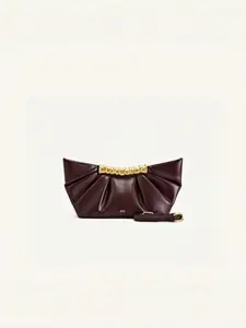 Vintage Buckle Pleated Clutch Bag, Luxury Commuter Handbag, Versatile Evening Gown Accessory, Underarm Bag for Events, Elegant Purse