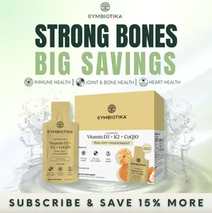 Liposomal Vitamin D3 + K2 + CoQ10 | 28 Packets | Bone & Heart Health | Energy Support | Liposomal Absorption
