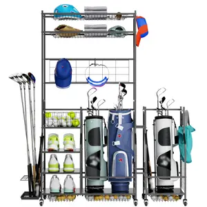 Golf Bag Organizer	Heavy-Duty Garage Storage Rack	Space-Saving Anti-Sway	Golf Club Holder for Garage Shed Basement