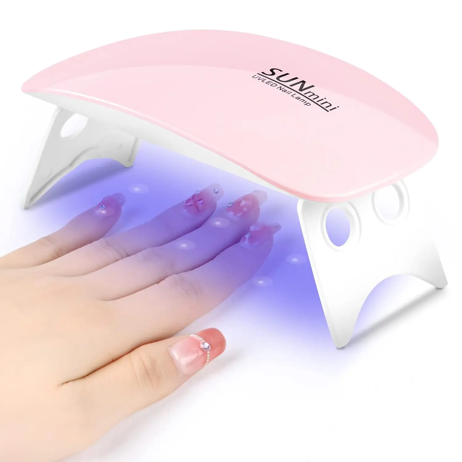 ✨6W Mini Compact Portable Manicure Nail Dryer, Foldable Design with 6 LED Beads, UV Light | Quick-Drying Tool for Nail Polish, Gel, and Lacquer | Beginner-Friendly Gel Nail Lamp