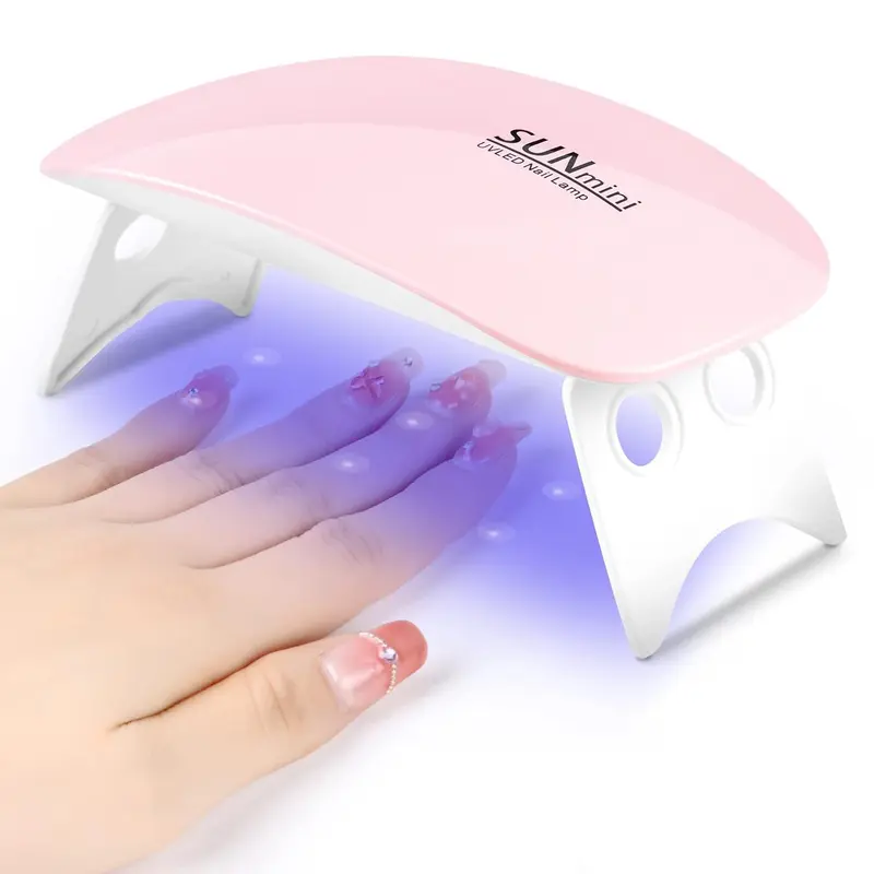 ✨6W Mini Compact Portable Manicure Nail Dryer, Foldable Design with 6 LED Beads, UV Light |, Quick-Drying Tool for Nail Polish, Gel, and Lacquer | Beginner-Friendly Gel Nail Lamp, Nail Lighting Lamp