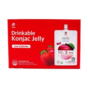 Jelly.B Korean Konjac Jelly 10 Pack *150ml - Low Calorie Sugar-Free Apple Flavor 3Kcal