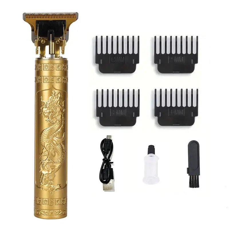 Electric Hair Clipper Kit, 1 Set Cordless Hair Clipper & 4pcs Limit Combs & Brush & Lubricating Oil & Data Cable, Hair Styling Tools