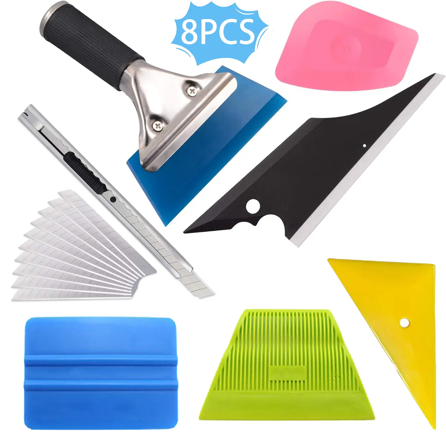 Vehicle Vinyl Wrap Window Tint Film Tool Kit,Precut/Auto Window Tint Kit,Car Glass Protective Film Wrapping Installation Set