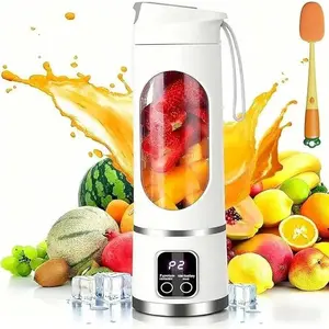 Multimode Juicer Blender with LED Display-USB Rechargeable Portable Blender, Durable ABS Material, Home Kitchen Essential for Ice Shakes, Smoothies, Baby Food, DisplayLeakProof,Easy to Clean