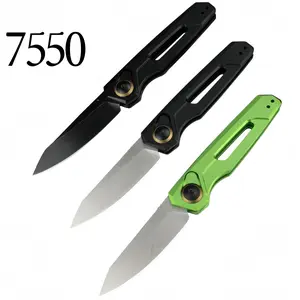 7550/7551/7205/7305 metalworking mini knife, pocket knife, fruit knife, EDC, aircraft aluminum handle, CNC machining, top gift choice