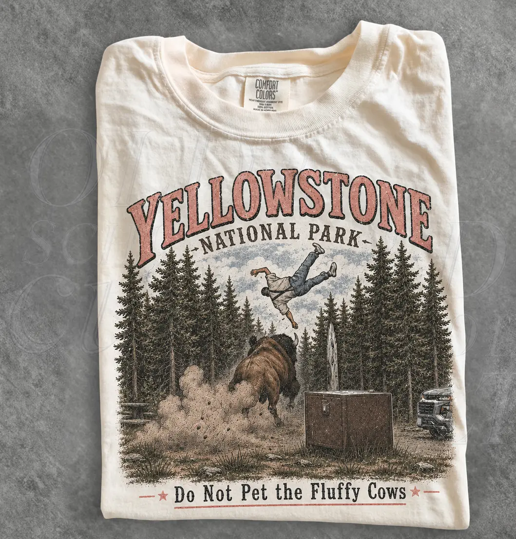 Do Not Pet The Fluffy Cows T-shirt, Yellowstone National Park Shirt, Family Trip Outfit, Matching Camp Tees, Vacation Gifts