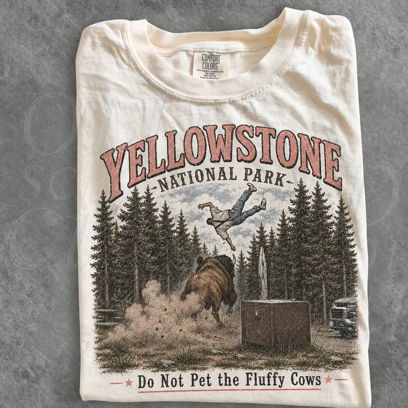 Do Not Pet The Fluffy Cows T-shirt, Yellowstone National Park Shirt, Family Trip Outfit, Matching Camp Tees, Vacation Gifts