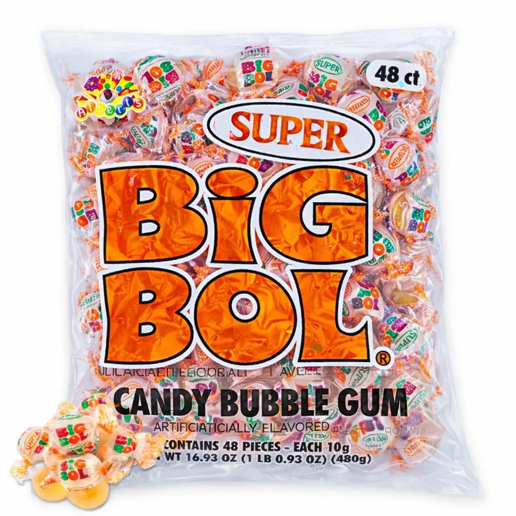 ALBERT'S Candy Super BIG BOL Candy Bubble Gum, 10g Per Piece, 48 count (1-Pack)