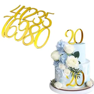 Upgrade Version Cake Decoration, 0-9 Years Birthday Cake Decorations, Reusable, Suitable for All Ages Wedding Celebration Party Supplies