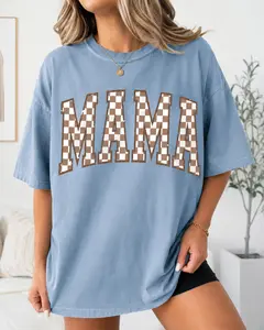 Comfort Colors plaid Mama, Mama, Mother, Gift For Mom, Mama Shirt,  Design for Unisex Wearers Crew Neck – For Mother's Day a