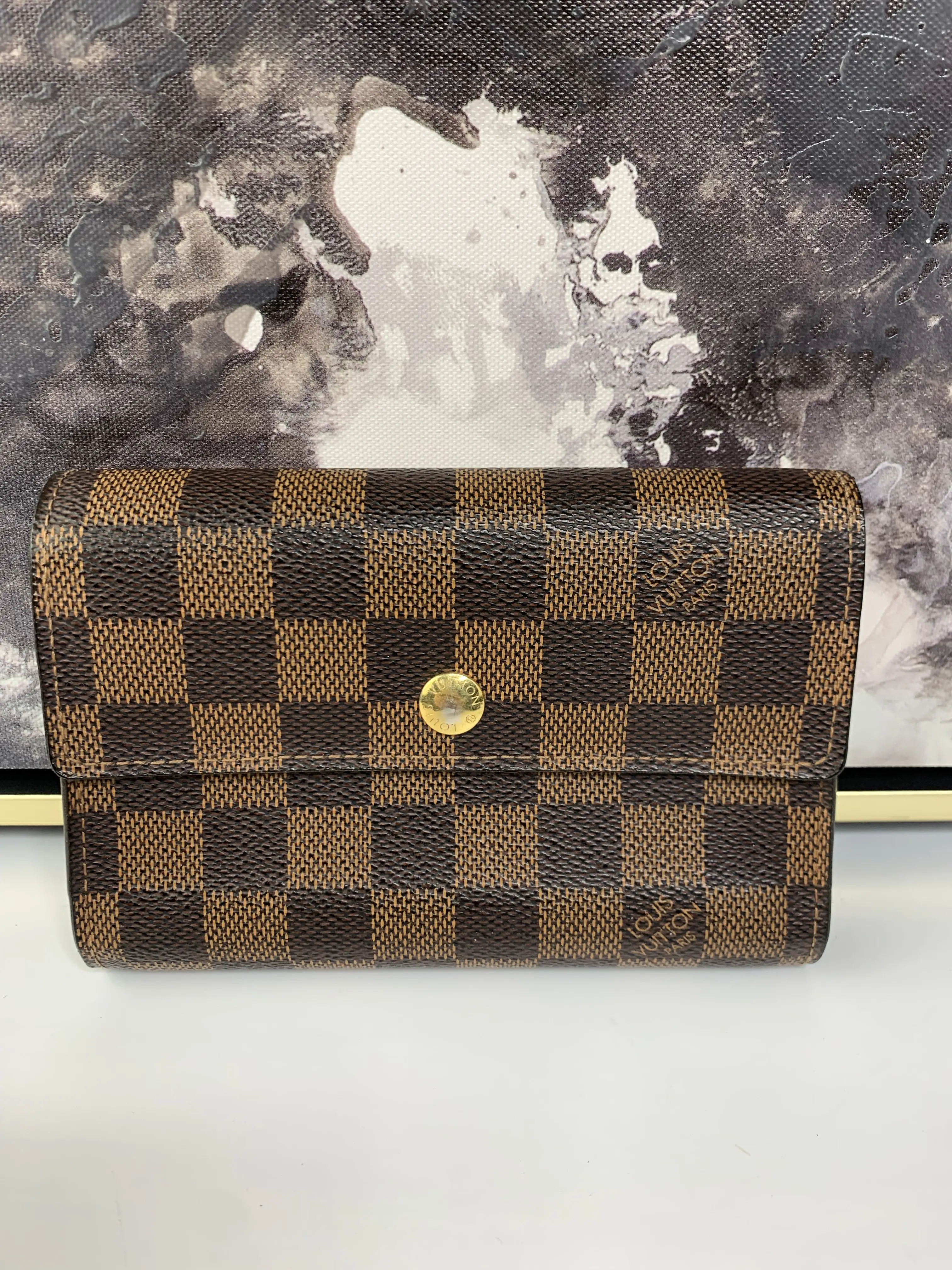 Pre-owned Louis Vuitton canvas Small Leather Goods Cassandra Wallet