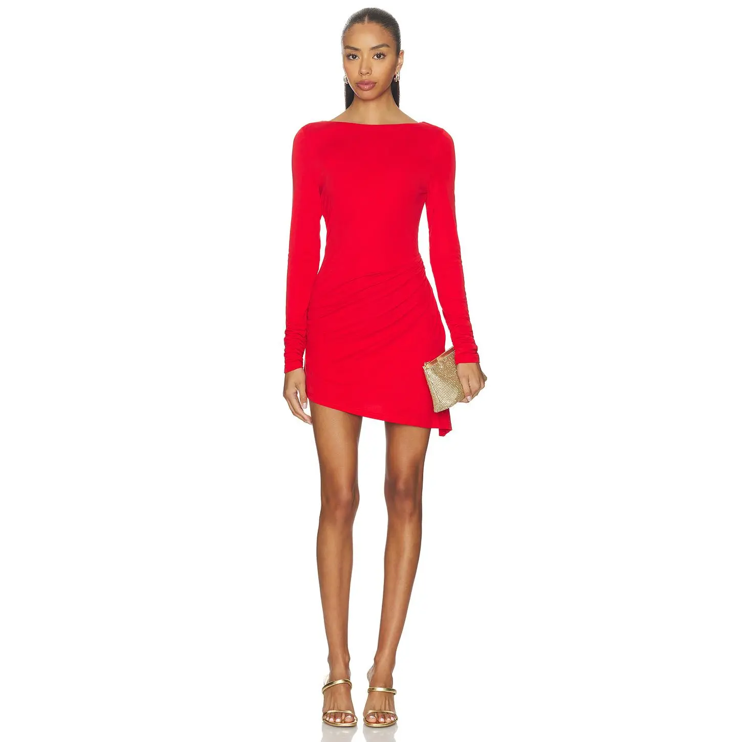 MADISON THE LABEL Paris Mini Dress in Crimson