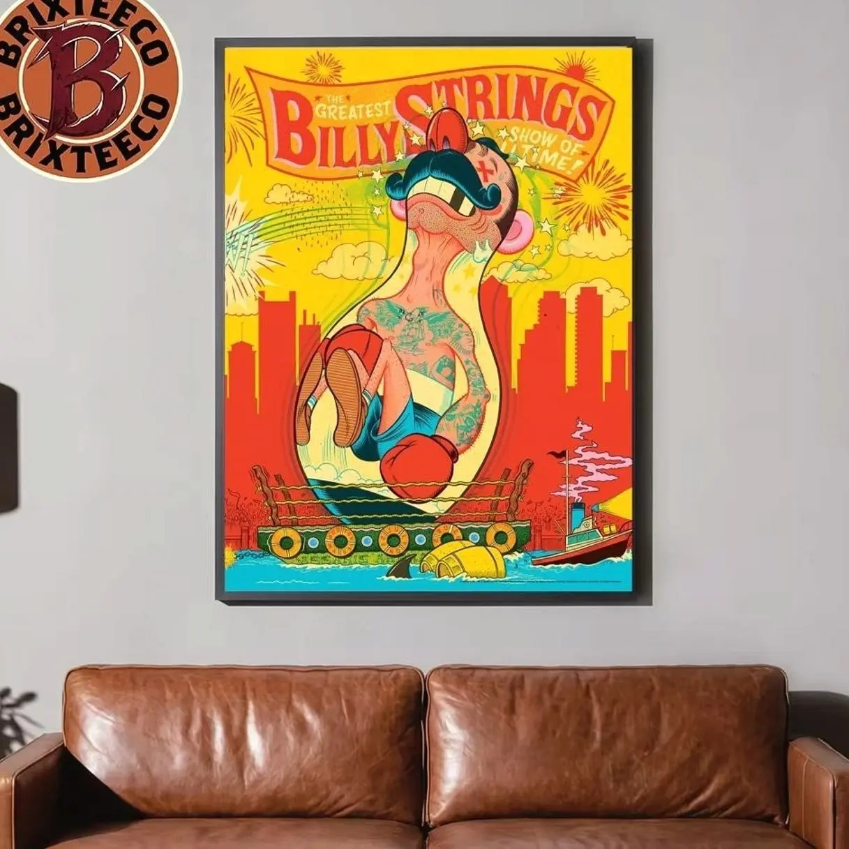 Billy Strings Boston Event Poster Night 2 At Agganis Arena In Boston MA On July 22 2026 Art By Your Cinema Poster