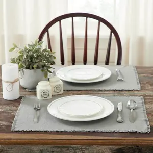 Baxter Burlap Dove Grey Placemats