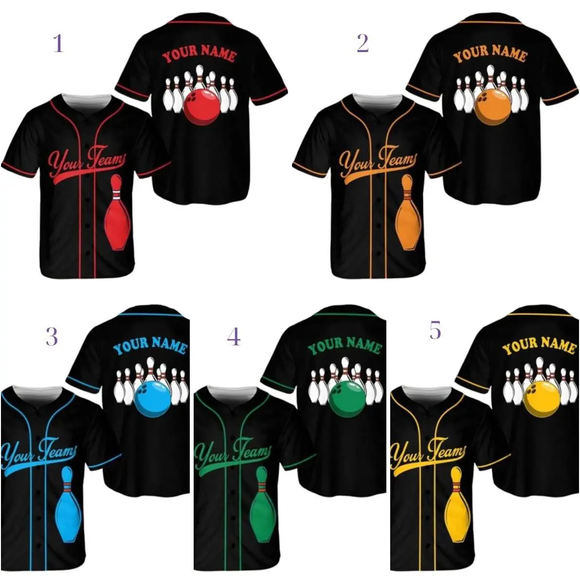 Personalized Vintage Bowling Team Baseball Jersey, Custom Name & Team Bowling, Uniform For Bowling Team, Bowling Lovers, Sport