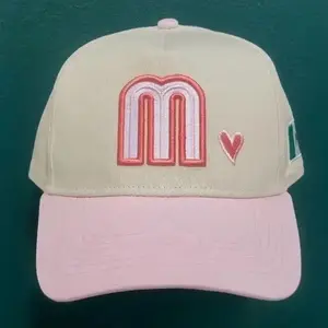 Pink Mexico Baseball Hat with Heart & Flag Embroidery Vintage Style Cap All Seasons Adjustable Snapback for Stylish Outfits - TikTok Shop