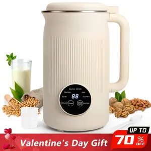 8 in 1 Automatic Nut Milk Maker with 12 Blades, 50oz Almond Soy Milk Machine, Juice,Soy Milk Machine with Delay Start,Boil Water,Keep Warm& Auto Clean,for Valentine’s Day Gift