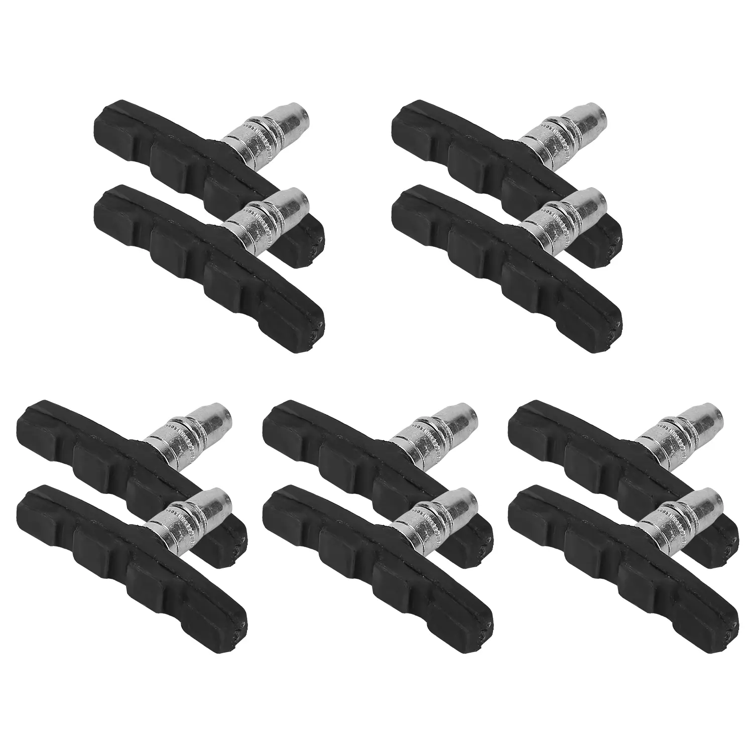 5 Pairs V Bike Brake Pads Road Mountain Bicycle V-Brake Blocks Set 70mm Non-Slip V Bicycle Stop Caliper W/ Hex Nuts and Spacers,summervibes tiktokshopbacktoschool