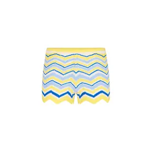 Chevron Knit Micro Short - Lemon Daze