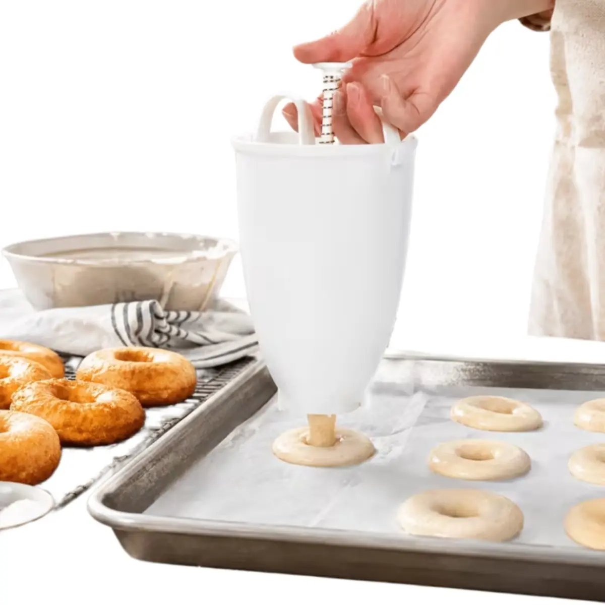 Manual Donut Batter Maker, Home Use Donut Mold Squeezing And Dripping Tool, Suitable for Making Homemade Donuts, Pancakes, Cupcakes, Waffles, And Various Baked Desserts (Non-Electric)