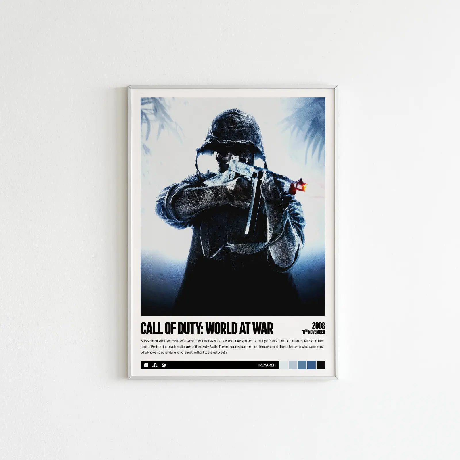 Call Of Duty: World At War 2008 Video Game Art Poster , Print 45740 222