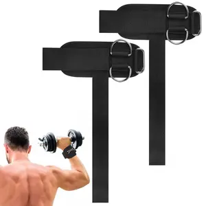 Double D Ring Lifting Straps, 2 in 1, Thick Padding, Maximum Support, Padded Back, Thick Non-slip Strap for Superior Grip, Durable & Reliable Design