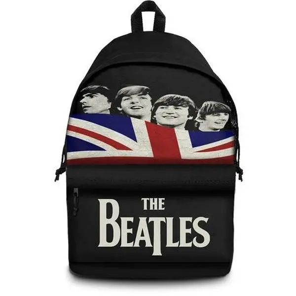 The Beatles - Rocksax - The Beatles - Let It Be Flag Logo - Daypack with Laptop Pocket (Black)  [SPECIAL PRODUCTS] Backpack, Black, Tote / Messenger Bag