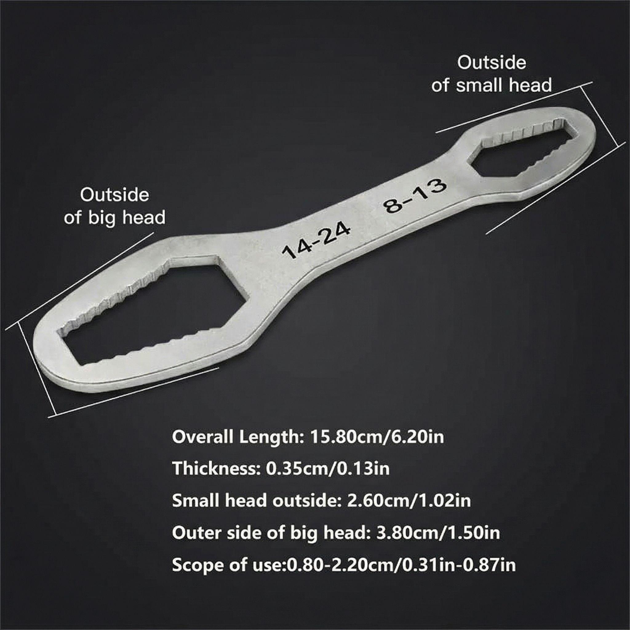 Universal Car Torx Wrench,8-24mm Self-tightening Wrench,Double-head Torx Spanner,Non-Slip Multi-function Wrench for Most Nuts & Bolts Repair,Professional Car Assembly & Disassembly Tool