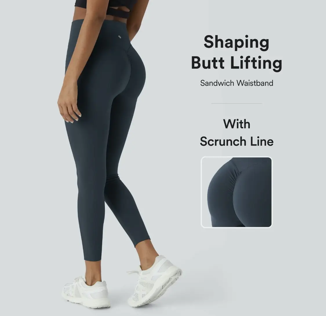 Slimwest Women's HighWaisted Scrunch Butt Lifting Tummy ControlSide Pocket Training UltraSculpt Leggings, NoFront Crotch Seam#summervibes #summertime