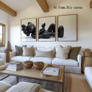 3pcs Trendy Street Art Wall Decor, Modern Abstract Art, Fashionable Simple Graffiti, Perfect for Bedroom and Living Room, Unframed