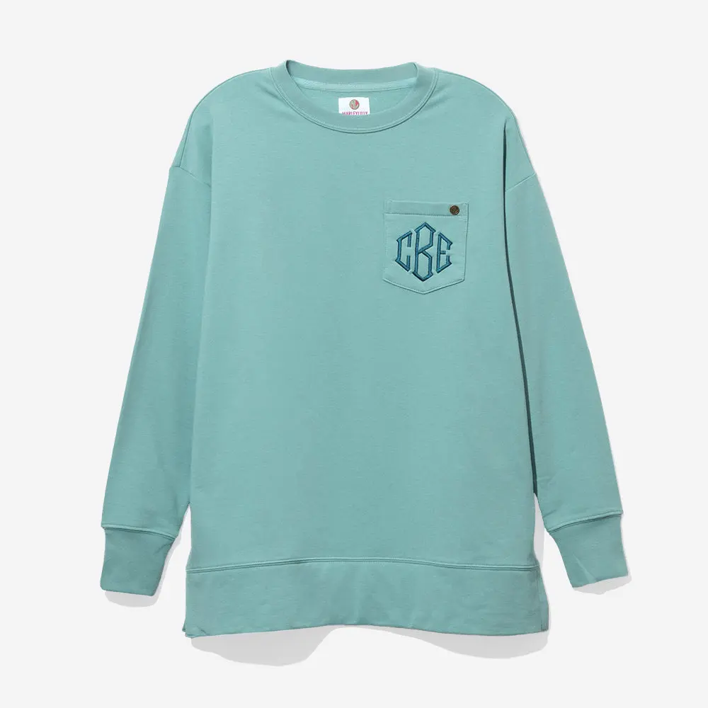 Monogrammed Crewneck Sweatshirt | Mist