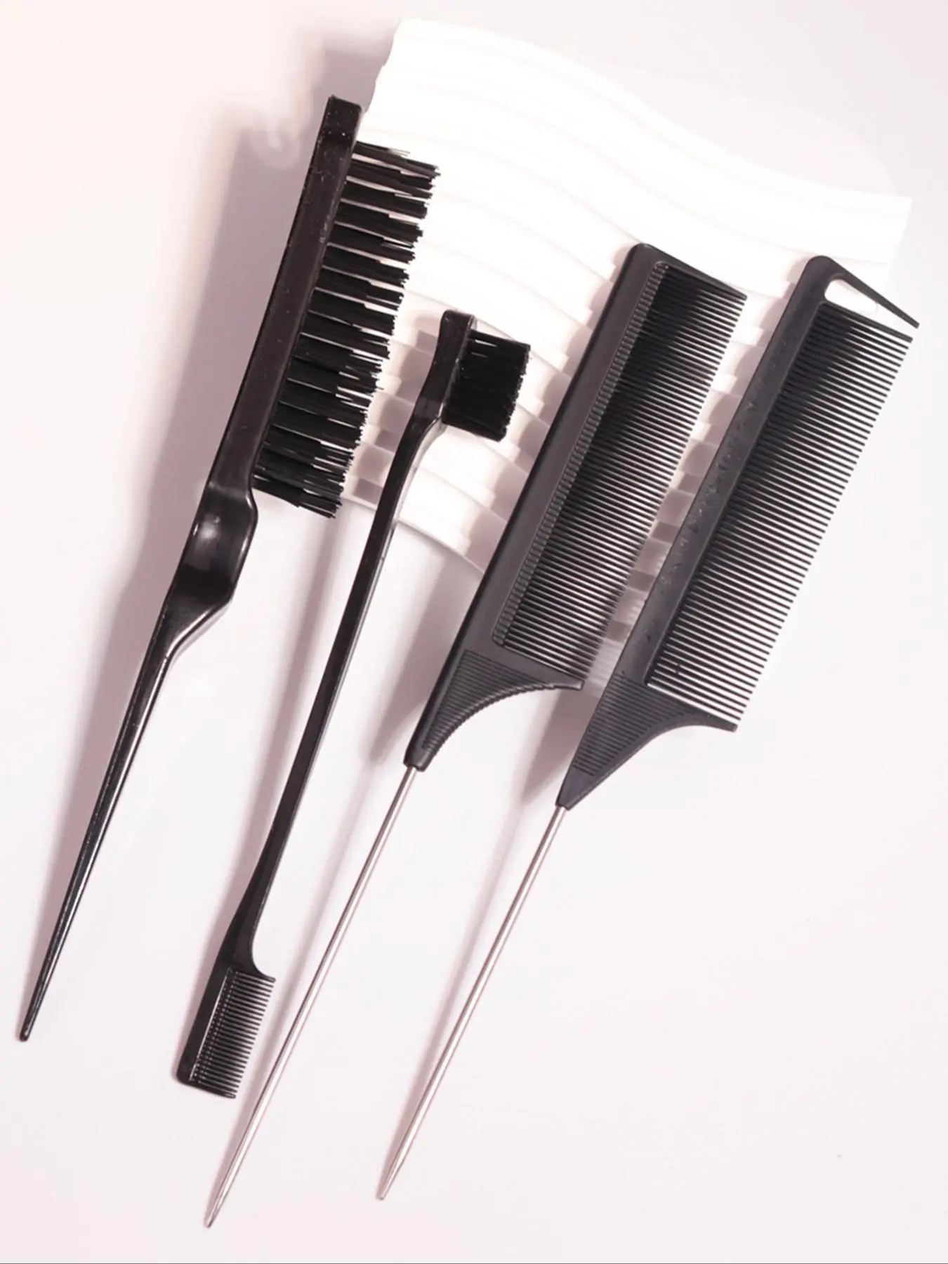 Hair Styling Comb Set, Durable Hairdressing Comb, Rat Tail Comb & Double Sided Edge & Back Brushing Comb, Wigs Tools & Accessories for Women & Men, Gifts for Wife, Hair Combs