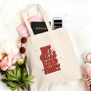 Hot Girls Read Smut Canvas Tote Bag for Women
