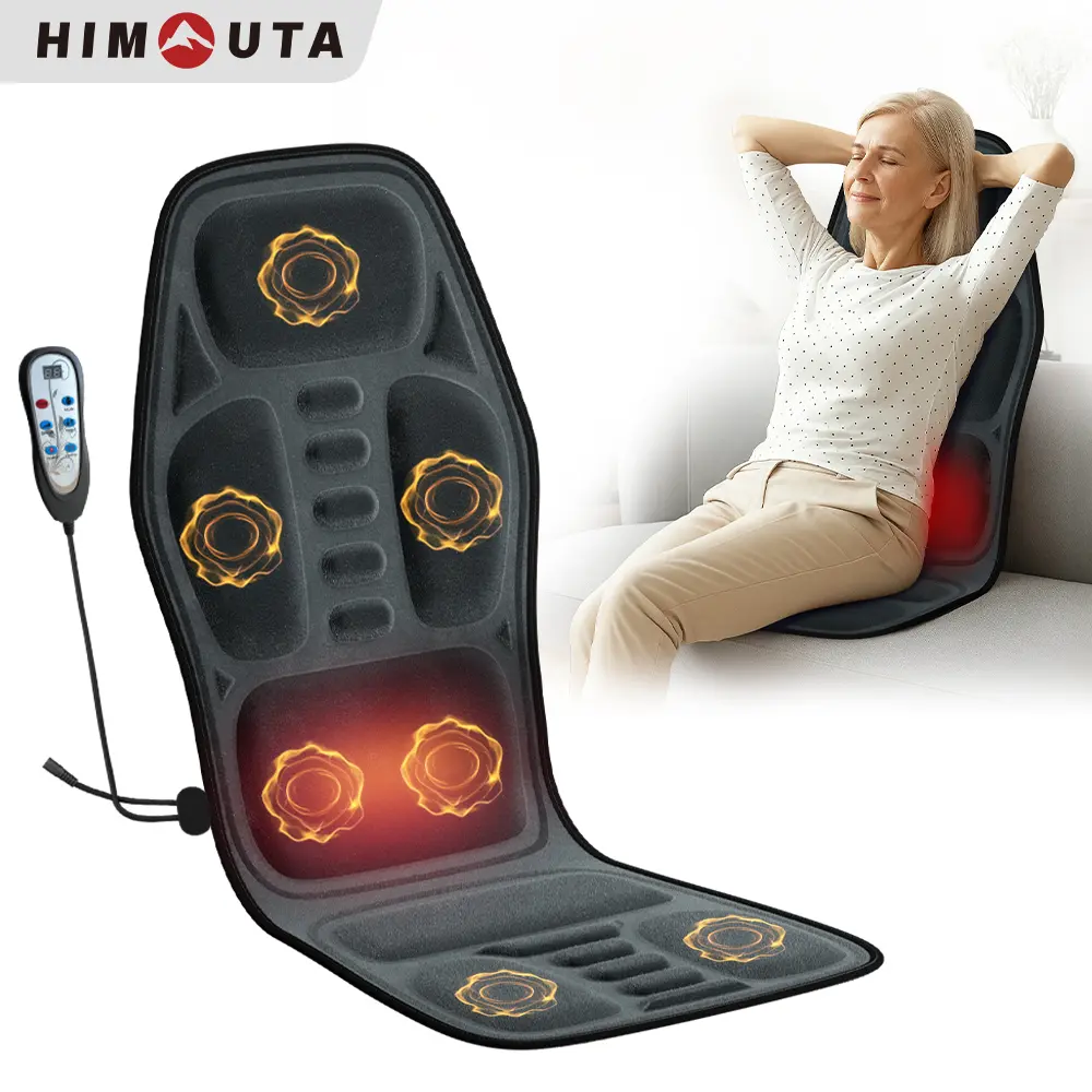 Heated Massage Seat Cushion - 9 Modes, 3 Levels, Lumbar Support, Smart Timer, Adjustable Design, Lightweight, Compact, Portable Home Appliances with Heat Control for Home, Office,summerwins