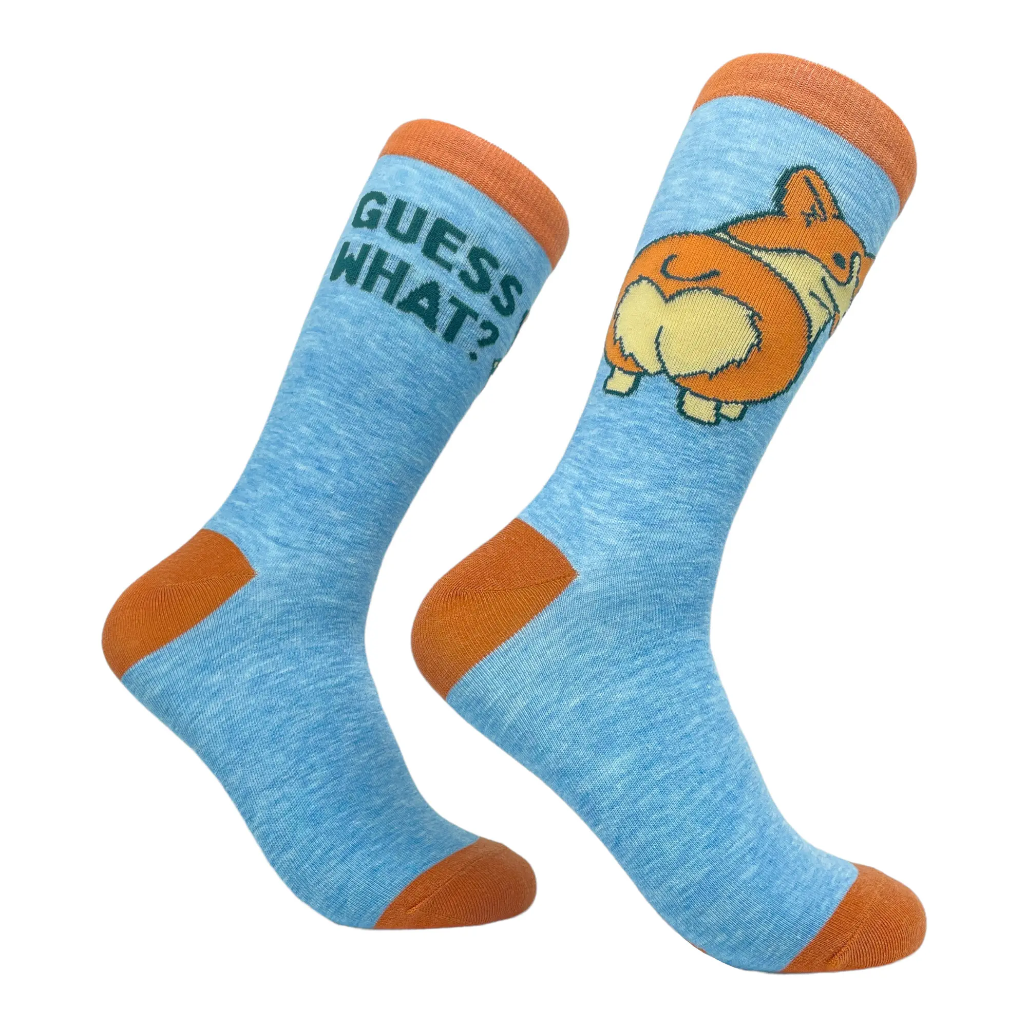 Youth Guess What Corgi Butt Socks Funny Small Breed Pret Puppy Dog Novelty Footwear Funny Graphic Socks Comfortable Fitted Spandex Cotton