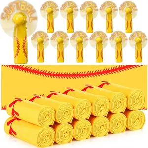 24 Pcs Softball Gifts Bulk Includes 12 Pcs Softball Cooling Towels 40"x12" Microfiber Ice Towel and 12 Portable LED Mini Handheld Fan for Team Gift Sport Party Favors Battery Not Include